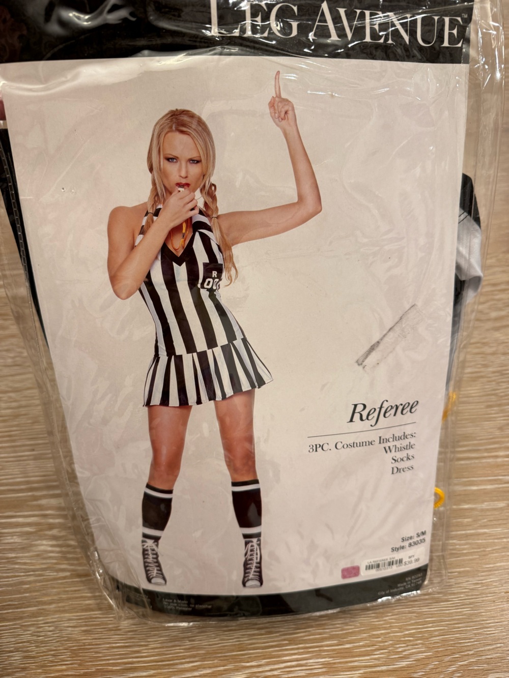 Sexy Referee Striped Mini Skirt - Black and White Halloween Costume